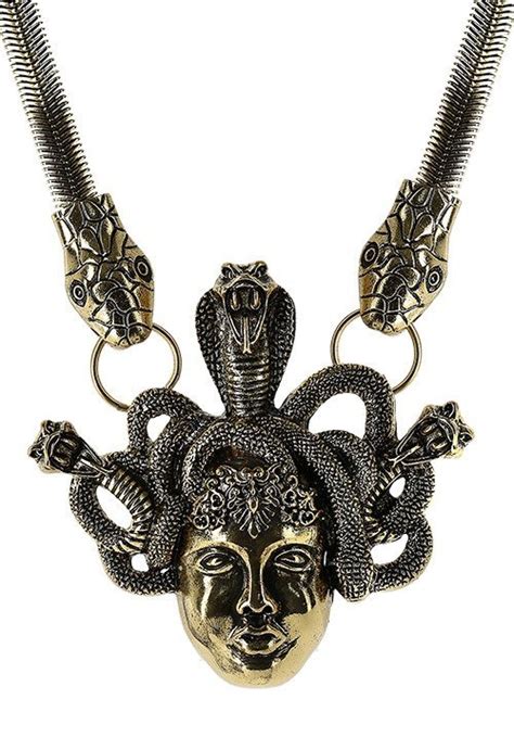 gold medusa necklace